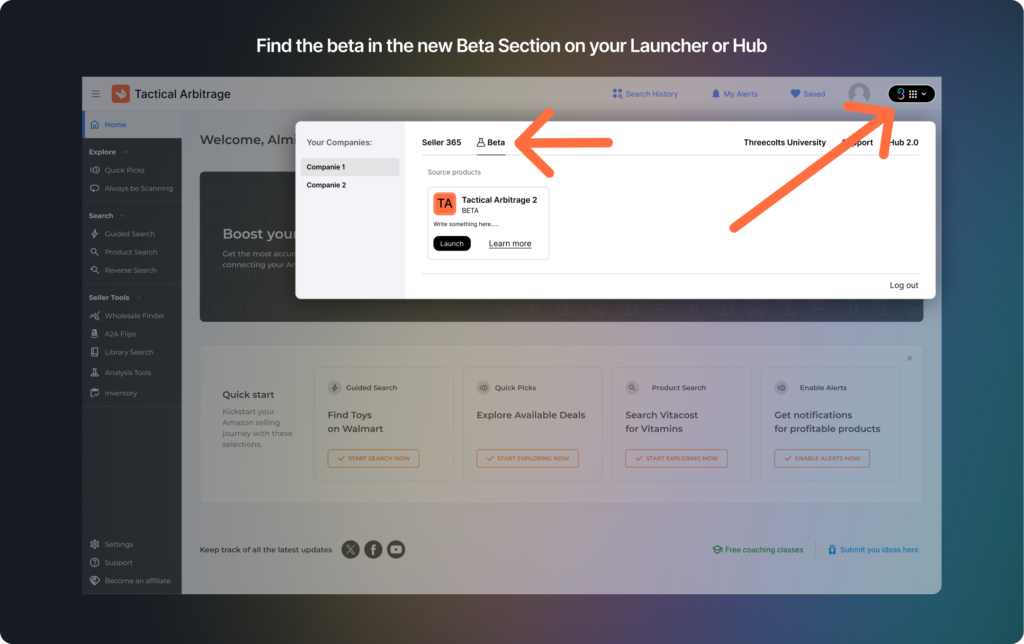 Tactical Arbitrage 2 Beta - Find Beta In The Hub
